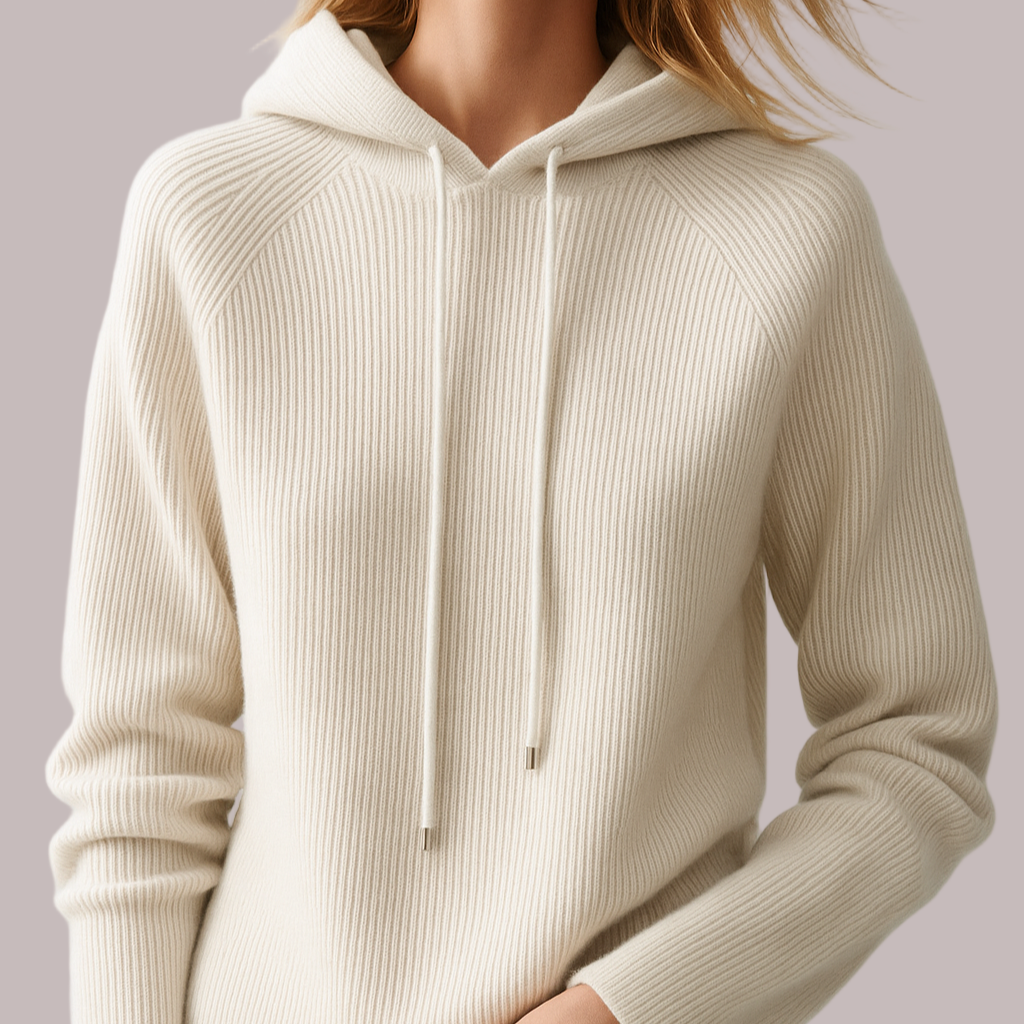 Damen - Kapuzenpullover - Entspannter Passform - Weicher Rippenstrick für ultimativen Komfort