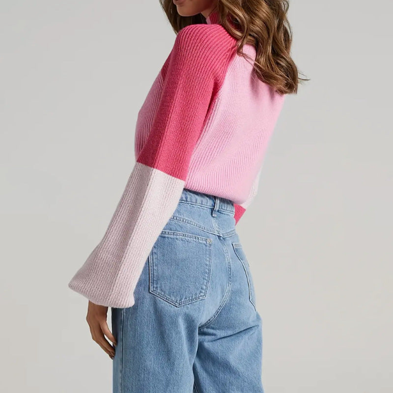 Damen - Übergroßer Pullover - Rippenstrick - Bequemer Stil für lässige Outfits