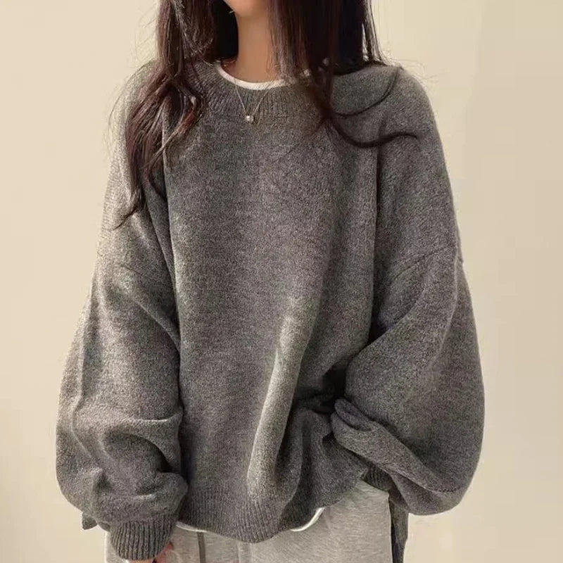 Damen - Übergroßer Pullover - Weicher Strick - Bequeme Mode für jeden Tag