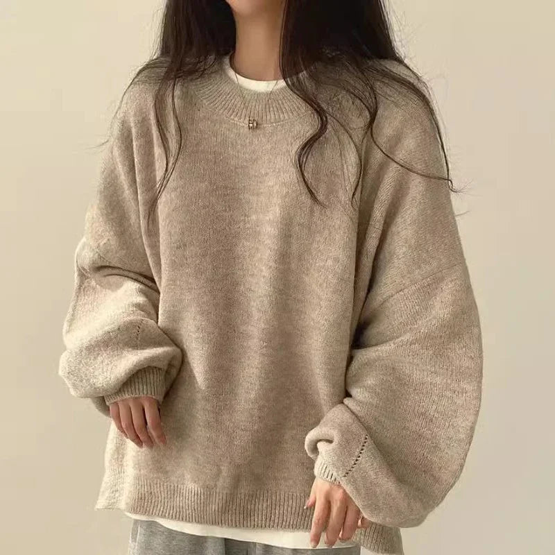 Damen - Übergroßer Pullover - Weicher Strick - Bequeme Mode für jeden Tag