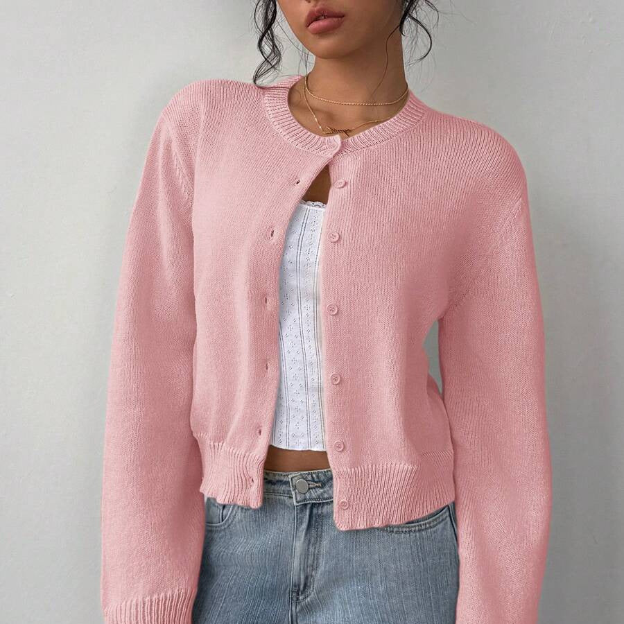 Damen - Weiche Strickjacke - Lässiger Stil - Bequeme und Vielseitige Mode für jeden Anlass