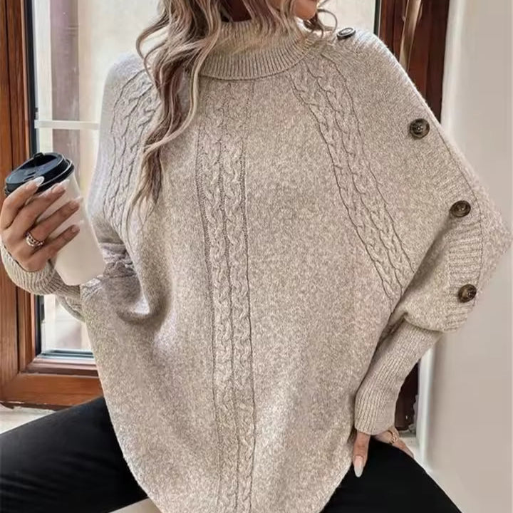 Damen - Rollkragenpullover - Übergröße - Gemütliche Wollmischung - Perfekt für kalte Tage