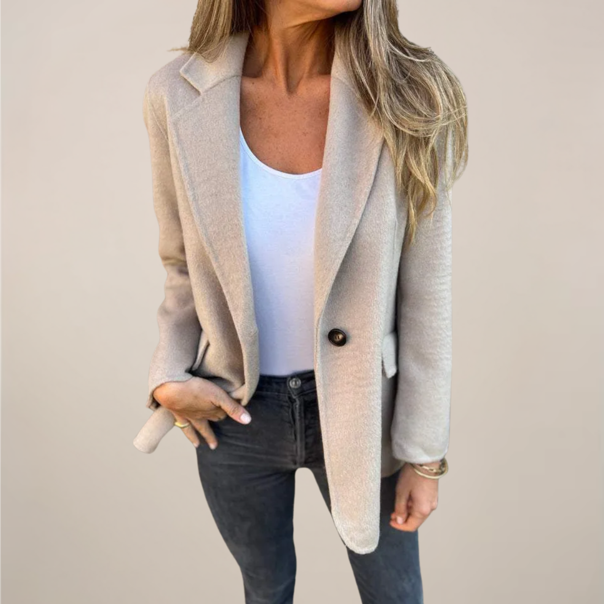 Damen - Maßgeschneiderte Blazer Jacke - Eleganter Stil mit Kerbrevers - Perfekt für jeden Anlass