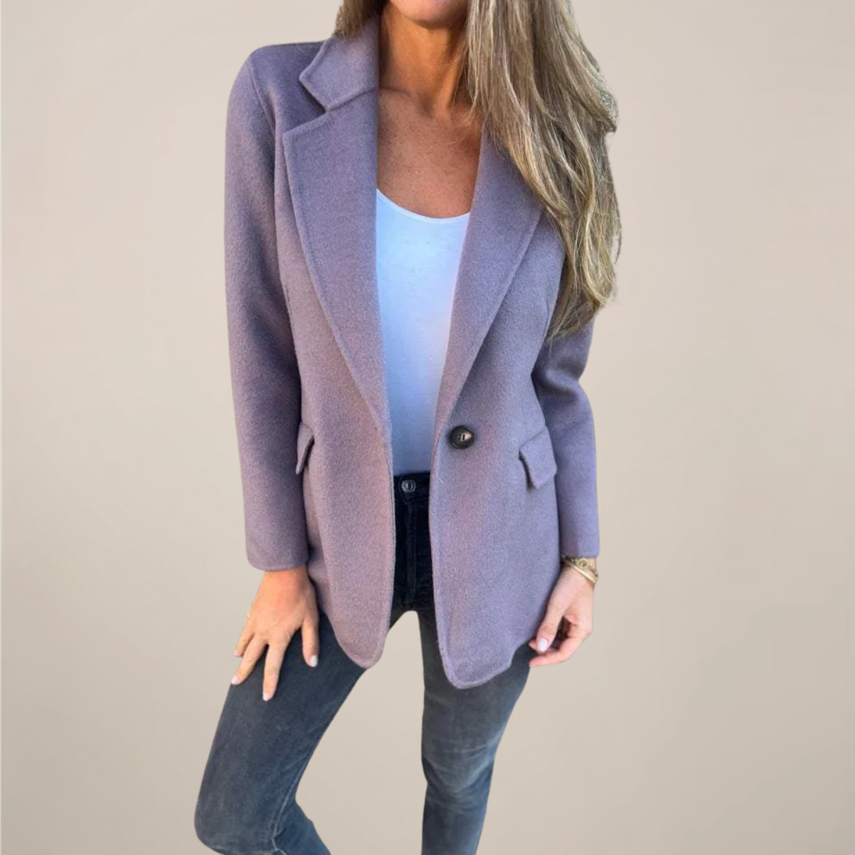 Damen - Maßgeschneiderte Blazer Jacke - Eleganter Stil mit Kerbrevers - Perfekt für jeden Anlass