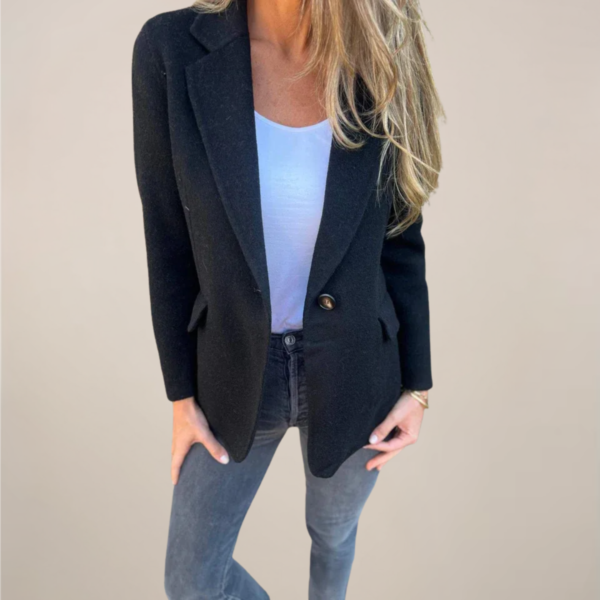 Damen - Maßgeschneiderte Blazer Jacke - Eleganter Stil mit Kerbrevers - Perfekt für jeden Anlass