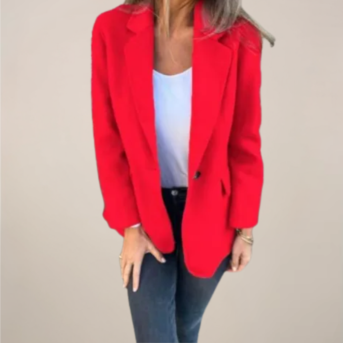 Damen - Maßgeschneiderte Blazer Jacke - Eleganter Stil mit Kerbrevers - Perfekt für jeden Anlass