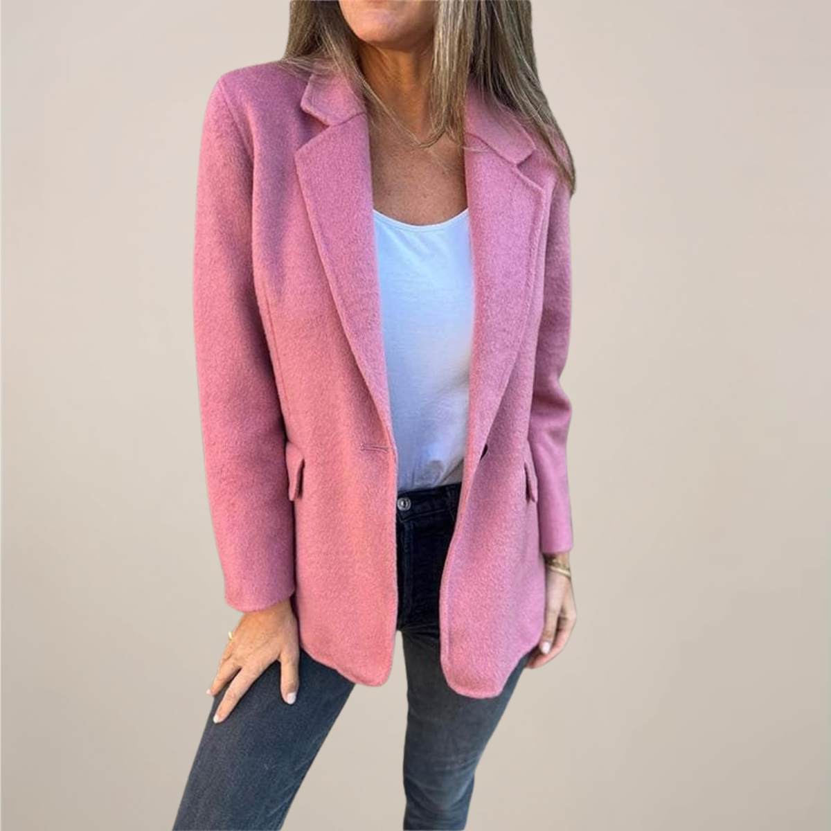 Damen - Maßgeschneiderte Blazer Jacke - Eleganter Stil mit Kerbrevers - Perfekt für jeden Anlass