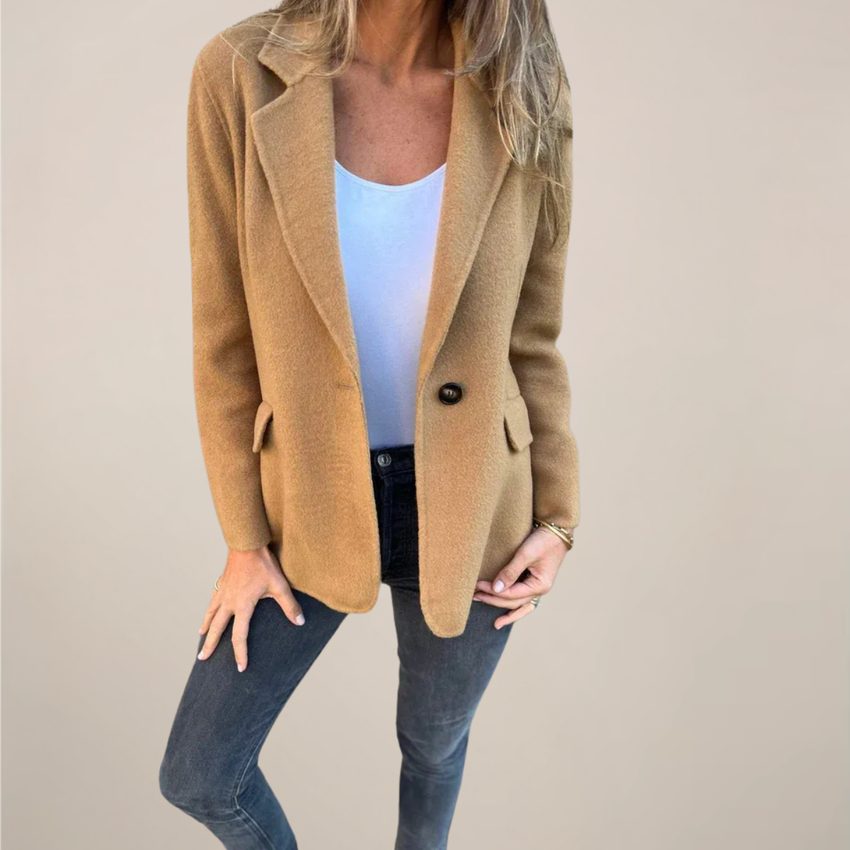 Damen - Maßgeschneiderte Blazer Jacke - Eleganter Stil mit Kerbrevers - Perfekt für jeden Anlass