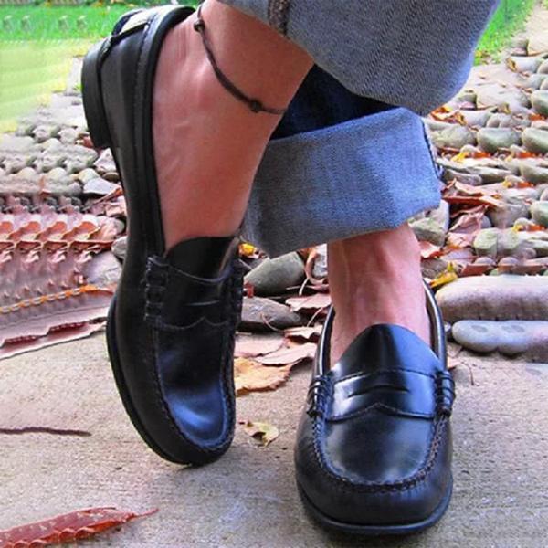 Damen - Schuhe - Klassische Penny Loafers - Leder - Slip On Stil für jeden Anlass