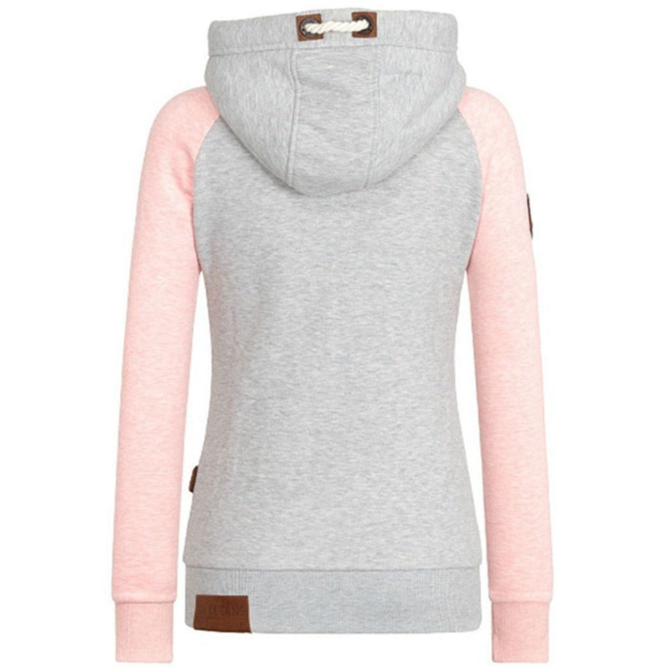 Damen - Kapuzenjacke - Reißverschluss - Bequemer Langarm-Pullover für lässige Outfits