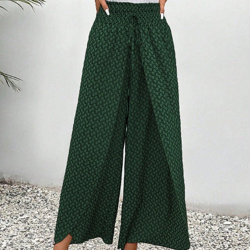 Damen - Hosen - Leichtes Material - Weite Bein - Modische Freizeithose für jeden Anlass