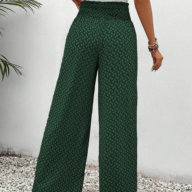 Damen - Hosen - Leichtes Material - Weite Bein - Modische Freizeithose für jeden Anlass