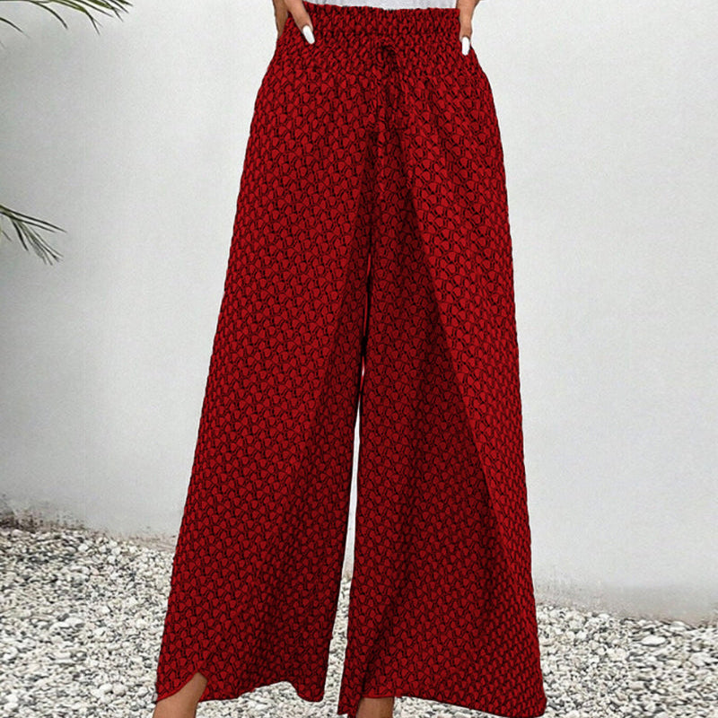 Damen - Hosen - Leichtes Material - Weite Bein - Modische Freizeithose für jeden Anlass