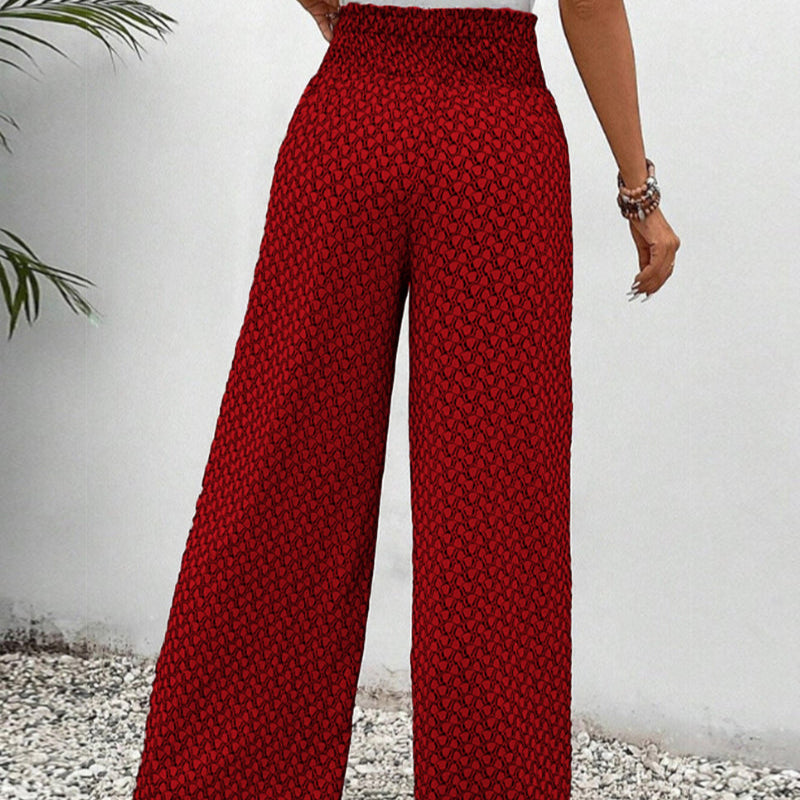 Damen - Hosen - Leichtes Material - Weite Bein - Modische Freizeithose für jeden Anlass